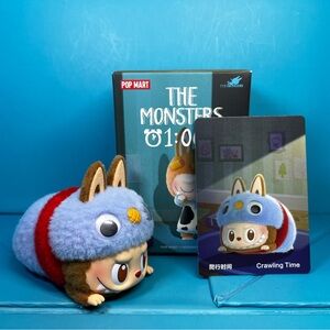 Pop Mart - The Monsters 1:00 A.M. Series - Crawling Time Flocked Labubu Figure